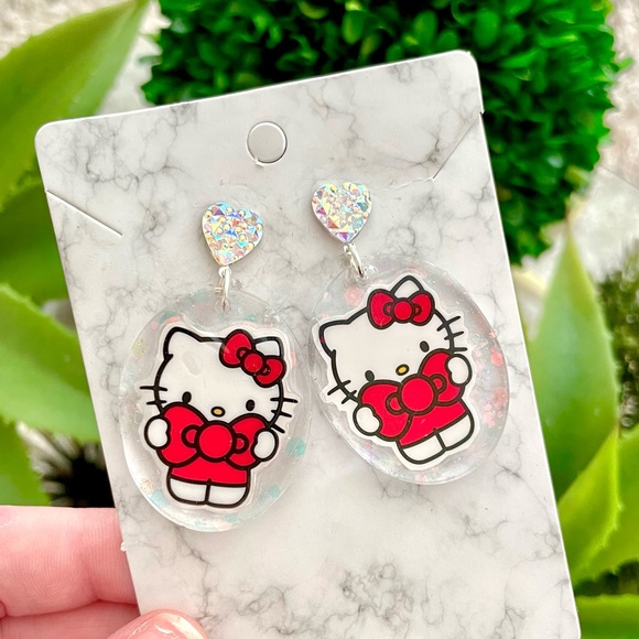 Hello Kitty Acrylic Earrings - Picture 2 of 4